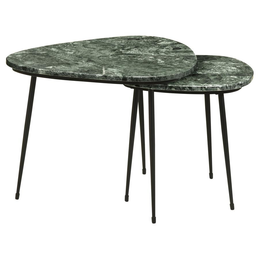 Tobias Black 2 Pc Nesting Table - furniture place usa