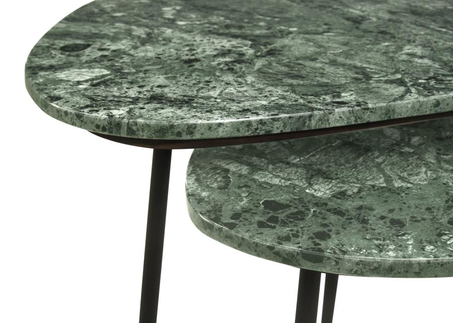 Tobias Black 2 Pc Nesting Table - furniture place usa