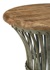 Matyas Blue Side Table - furniture place usa