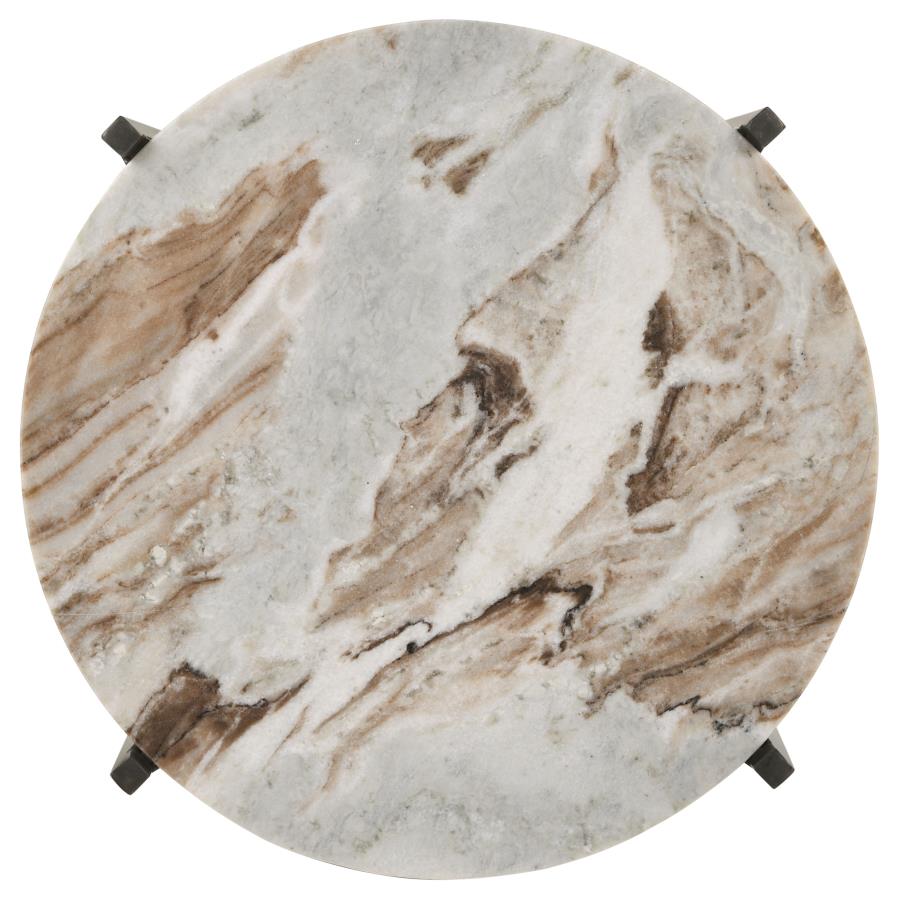 Noemie Brown Side Table - furniture place usa
