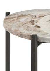 Noemie Brown Side Table - furniture place usa
