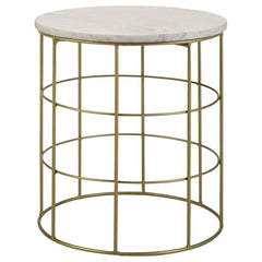 Heloisa Gold Side Table - furniture place usa