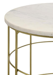Heloisa Gold Side Table - furniture place usa