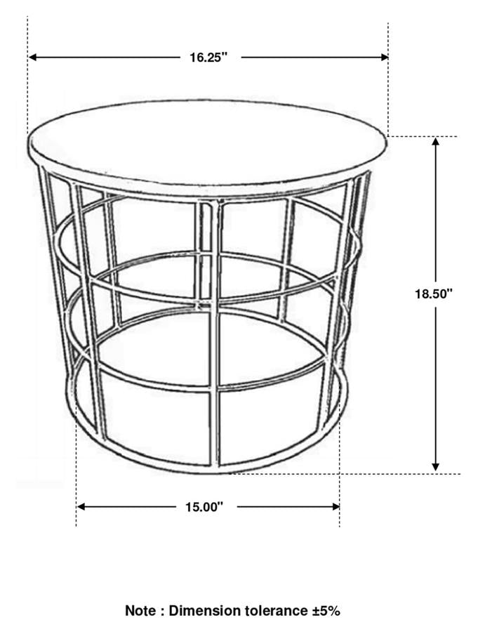 Heloisa Gold Side Table - furniture place usa