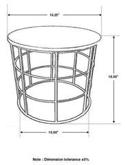 Heloisa Gold Side Table - furniture place usa