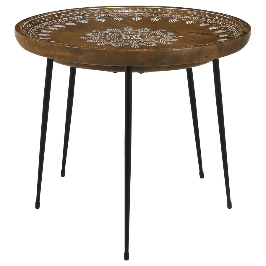Nuala Brown 2 Pc Nesting Table - furniture place usa