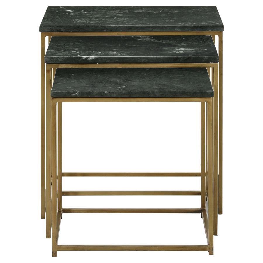 Medora Green 3 Pc Nesting Table - furniture place usa