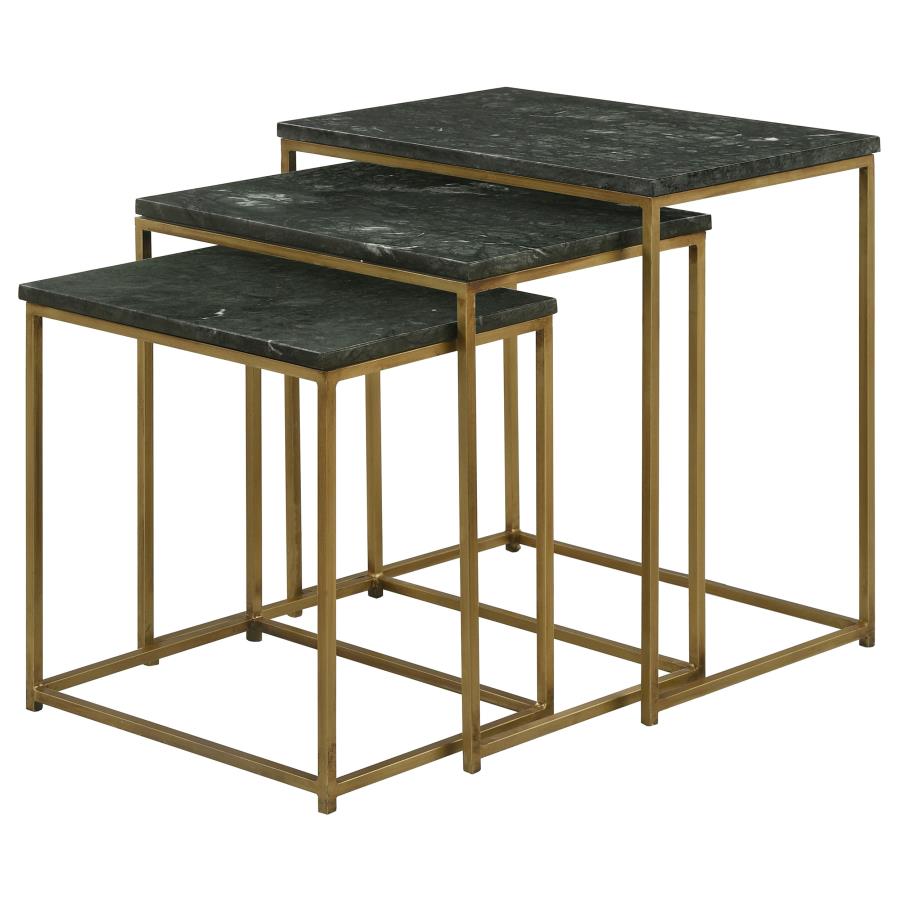 Medora Green 3 Pc Nesting Table - furniture place usa