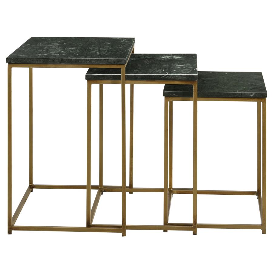 Medora Green 3 Pc Nesting Table - furniture place usa