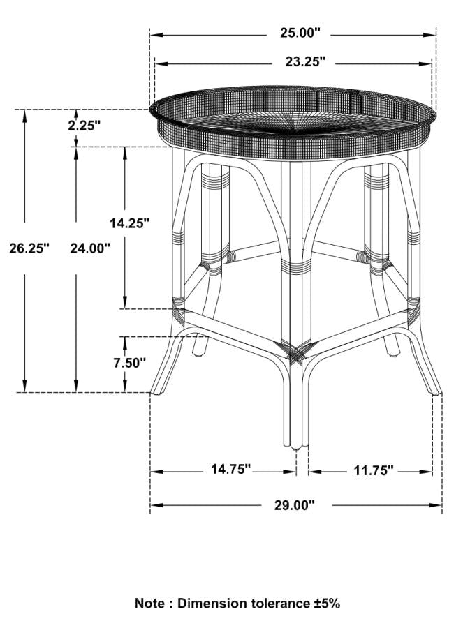 Antonio Black Side Table - furniture place usa