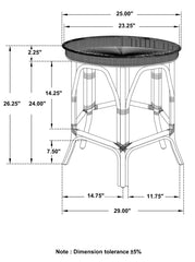 Antonio Black Side Table - furniture place usa