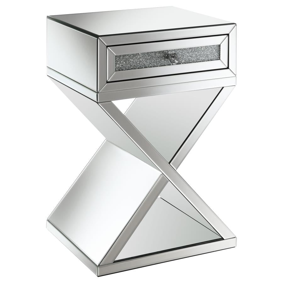 Hazel Silver Side Table - furniture place usa