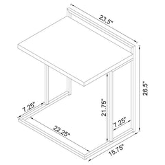 Dani White Side Table - furniture place usa