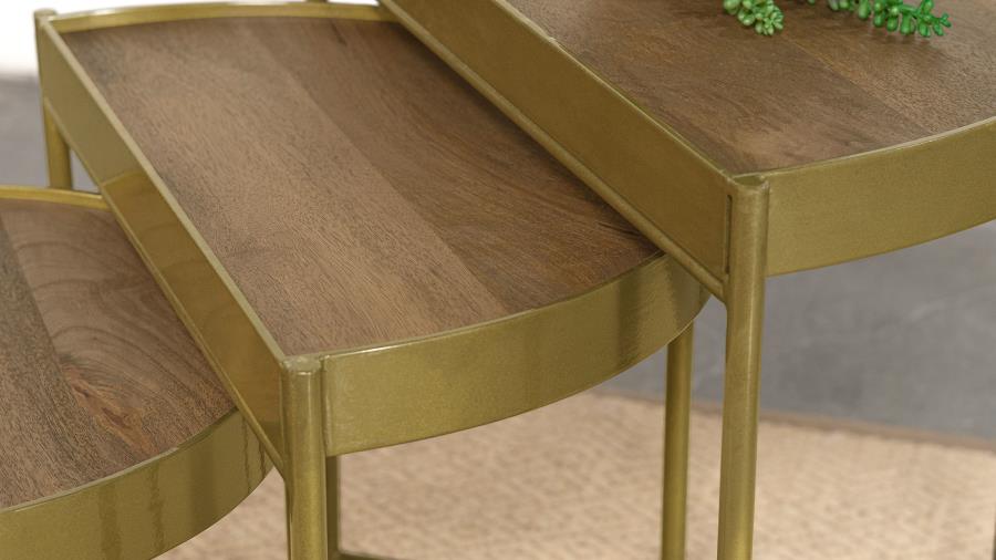 Tristen Brown 3 Pc Nesting Table - furniture place usa