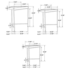 Tristen Brown 3 Pc Nesting Table - furniture place usa