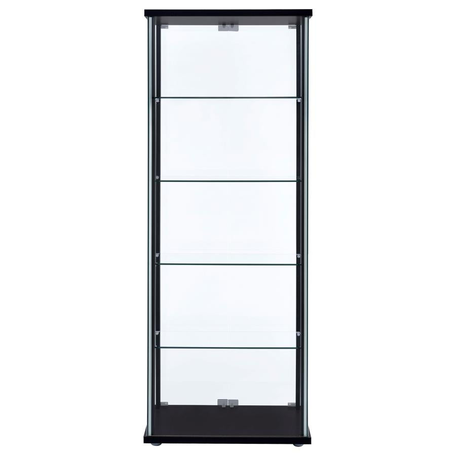 Delphinium Black Curio Cabinet - furniture place usa