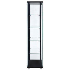 Delphinium Black Curio Cabinet - furniture place usa