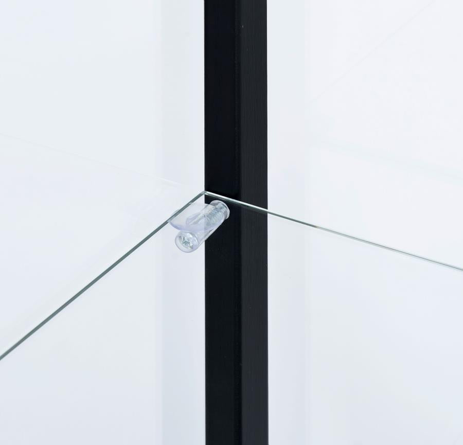 Delphinium Black Curio Cabinet - furniture place usa