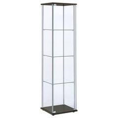 Bellatrix Brown Curio Cabinet - furniture place usa