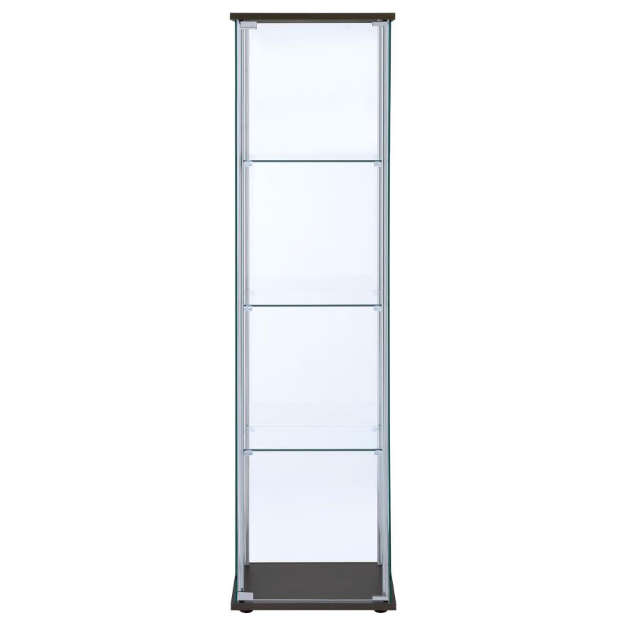 Bellatrix Brown Curio Cabinet - furniture place usa