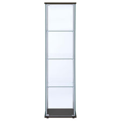 Bellatrix Brown Curio Cabinet - furniture place usa