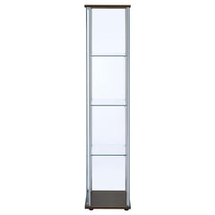 Bellatrix Brown Curio Cabinet - furniture place usa