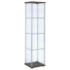 Bellatrix Brown Curio Cabinet - furniture place usa