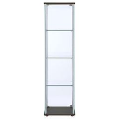 Bellatrix Brown Curio Cabinet - furniture place usa