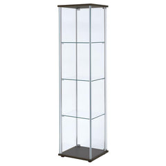 Bellatrix Brown Curio Cabinet - furniture place usa
