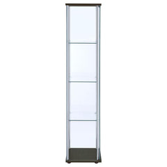 Bellatrix Brown Curio Cabinet - furniture place usa
