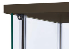 Bellatrix Brown Curio Cabinet - furniture place usa