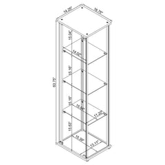 Bellatrix Brown Curio Cabinet - furniture place usa