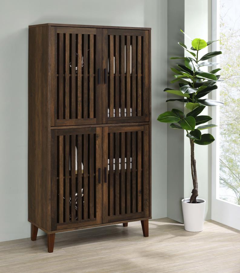 Elouise Brown Tall Accent Cabinet - furniture place usa