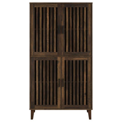 Elouise Brown Tall Accent Cabinet - furniture place usa