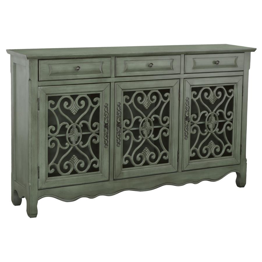 Madeline Green Accent Cabinet - furniture place usa