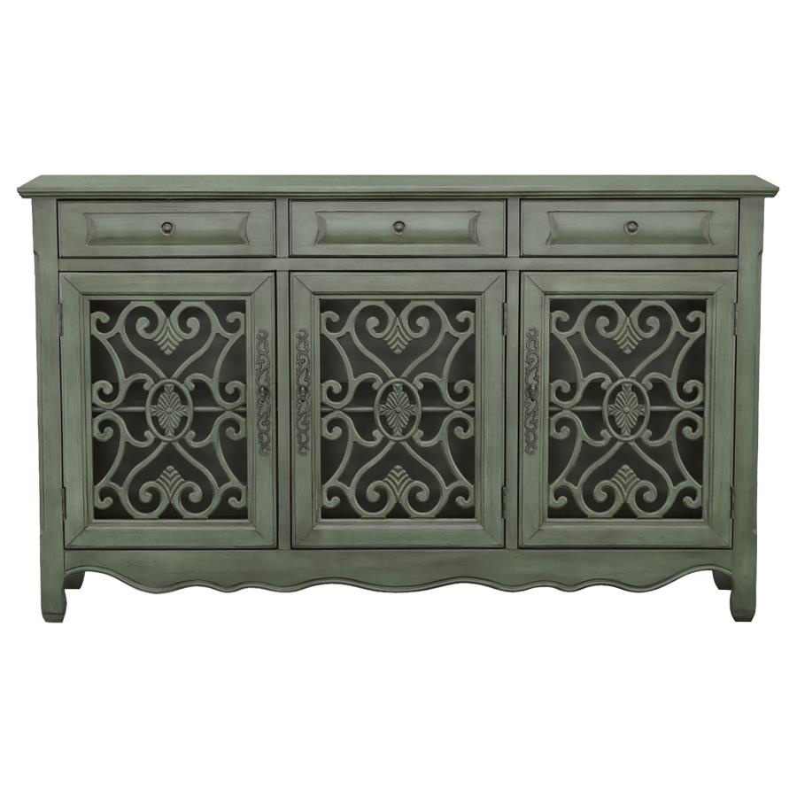 Madeline Green Accent Cabinet - furniture place usa