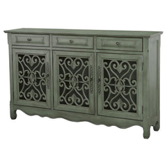 Madeline Green Accent Cabinet - furniture place usa