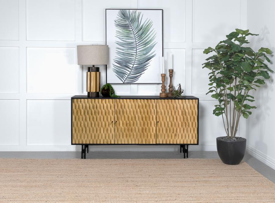 Aminah Brown Accent Cabinet - furniture place usa