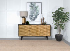 Aminah Brown Accent Cabinet - furniture place usa