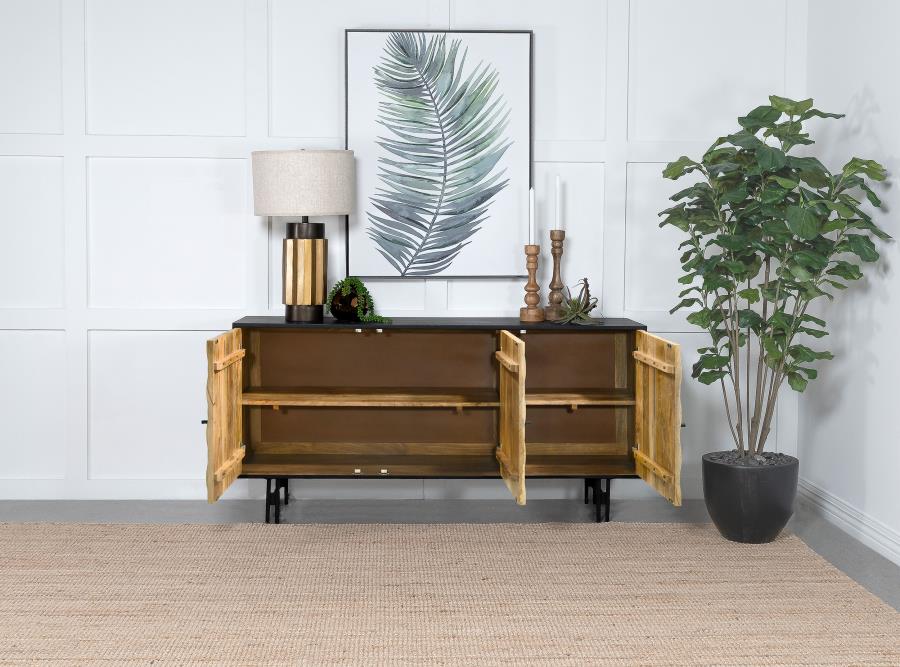 Aminah Brown Accent Cabinet - furniture place usa