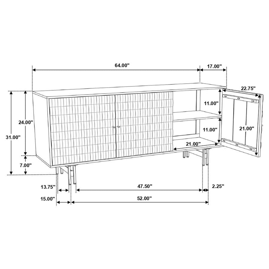 Aminah Brown Accent Cabinet - furniture place usa