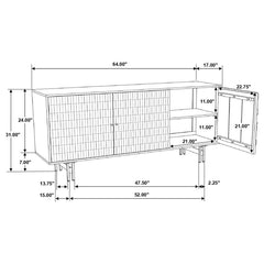 Aminah Brown Accent Cabinet - furniture place usa