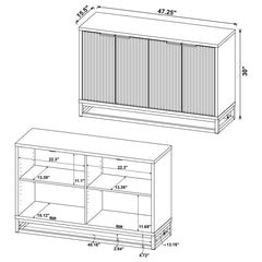 Ryatt Brown Accent Cabinet - furniture place usa