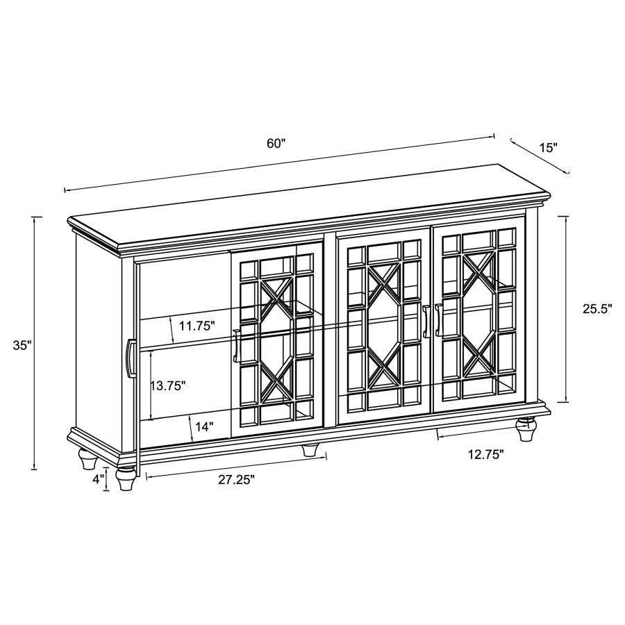 Kovu Black Accent Cabinet - furniture place usa