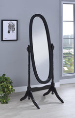 Foyet Black Cheval Mirror - furniture place usa