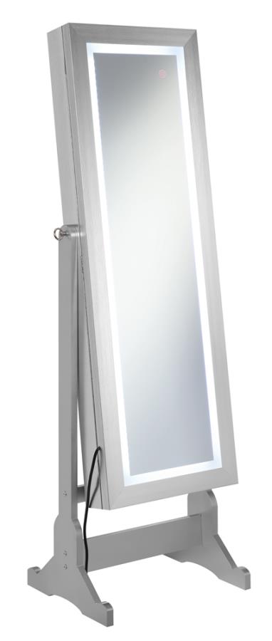 Moore Silver Jewelry Cheval Mirror - furniture place usa