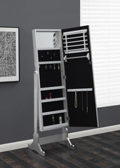Moore Silver Jewelry Cheval Mirror - furniture place usa