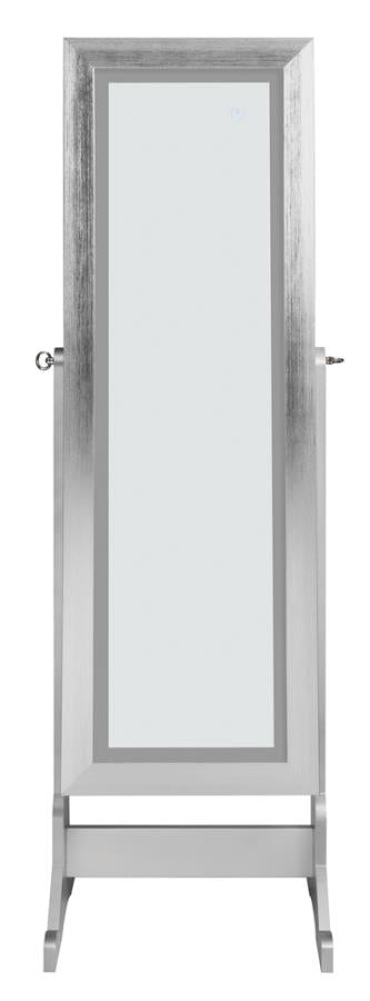 Moore Silver Jewelry Cheval Mirror - furniture place usa