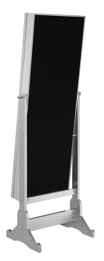 Moore Silver Jewelry Cheval Mirror - furniture place usa