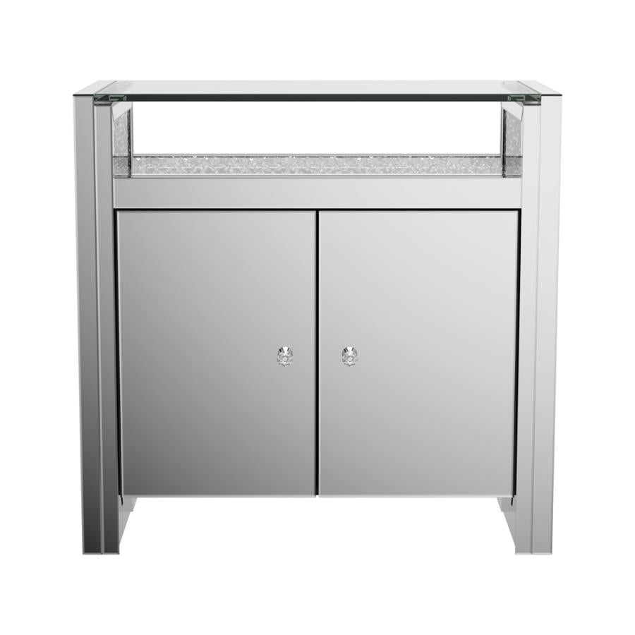Betsey Silver Accent Cabinet - furniture place usa